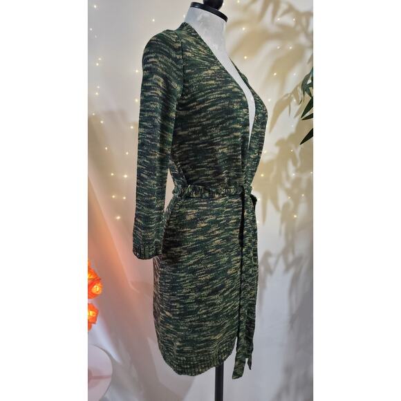 The Limited Outback Red Camo Spacedye Light Knit Cardigan Sweater Womens Size S - Picture 2 of 9